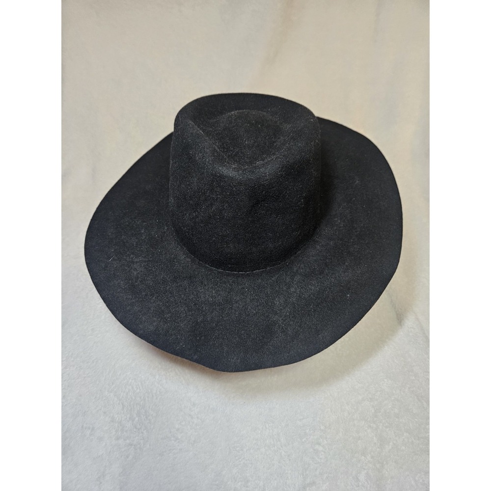 Rockin C By Cavenders Black 100% Wool Western Cowboy Hat Large DWP990722 2N4